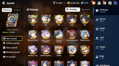 [GLOBAL] [INSTANT] Epic 7 Seven 4ML Dragon Bride Senya Sea Phantom Politis Belian Straze+ 49ML pulls +20 Speed +Name Starter Account-Mobile Games Starter