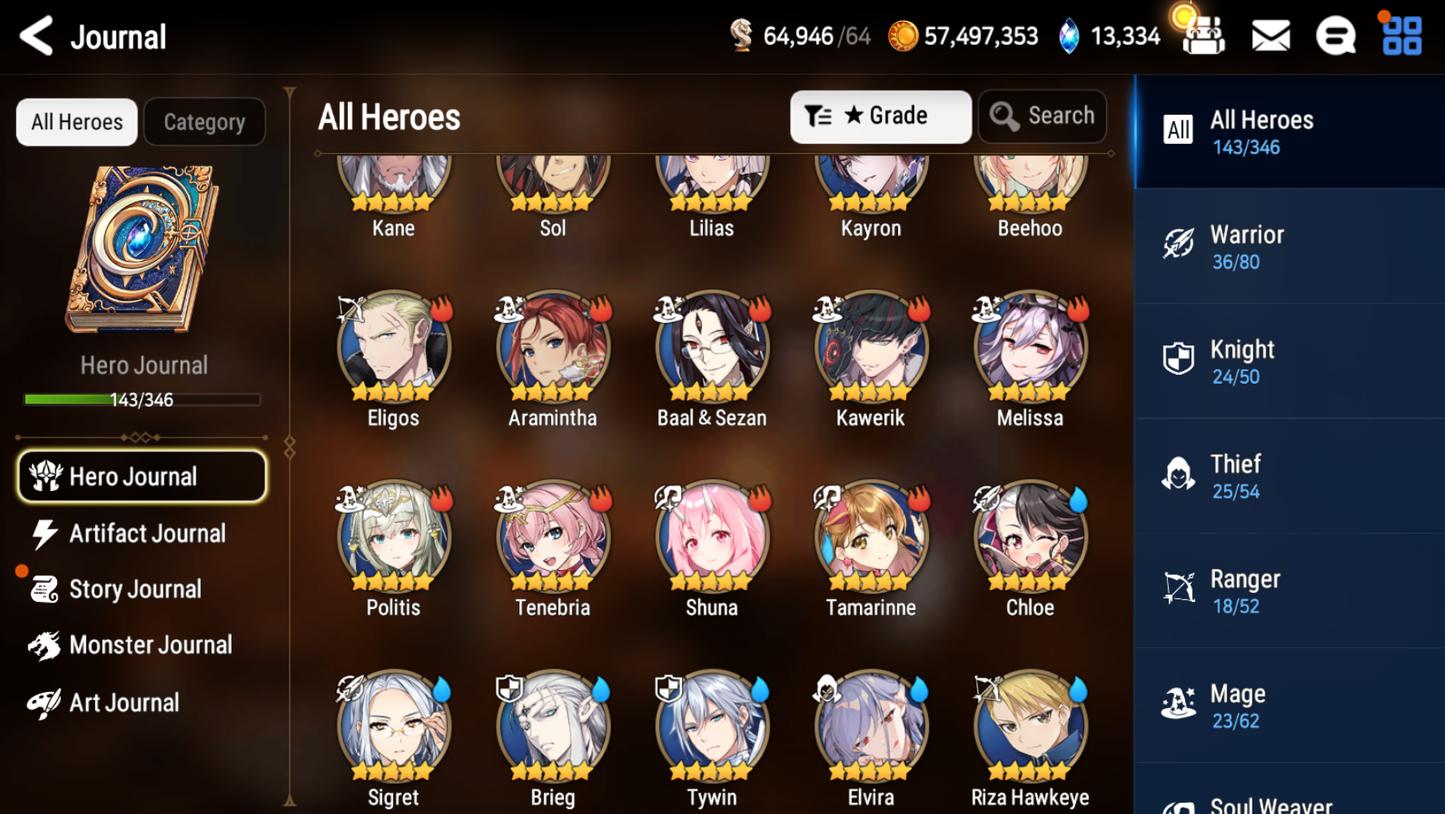 [GLOBAL] [INSTANT] Epic 7 Seven 4ML Empyrean Ilynav Belian Lone Crescent Bellona Kayron + 67ML pulls 13k skystones 2900 mystics+ Name Starter Account-Mobile Games Starter