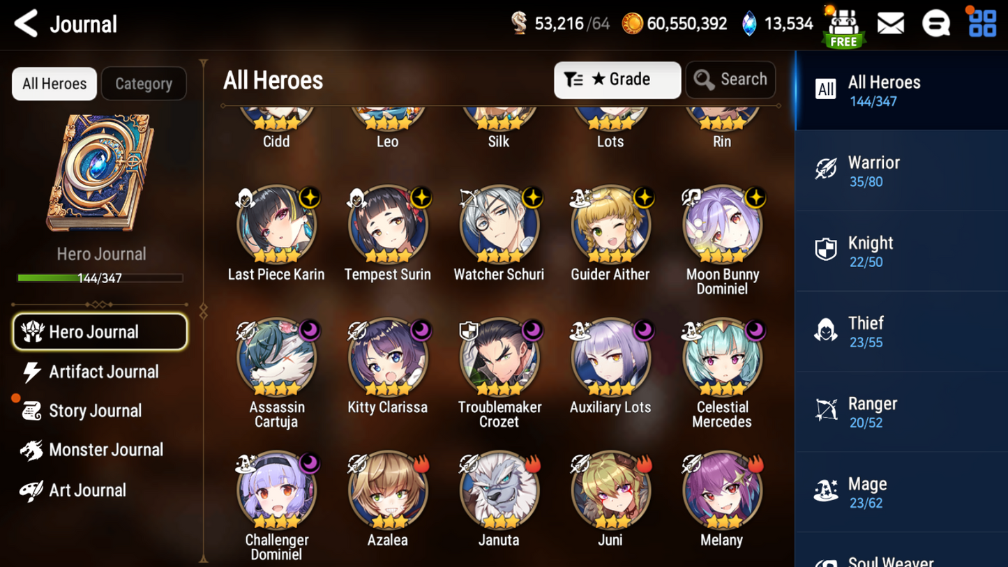 [GLOBAL] [INSTANT] Epic 7 Seven 4ML Empyrean Ilynav Conqueror Lilias Celine Eternal Wanderer Ludwig + 68ML pulls 13k skystones 2900 mystics+ Name Starter Account-Mobile Games Starter