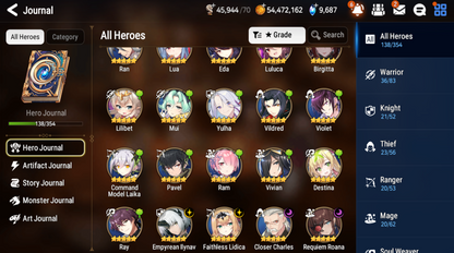 [GLOBAL] [INSTANT] Epic 7 Seven 4ML Empyrean Ilynav Faithless Lidica Requiem Roana Charles + 49ML pulls 9k skystones 1250 mystics+ Name Starter Account-Mobile Games Starter