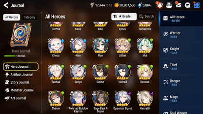 [GLOBAL] [INSTANT] Epic 7 Seven 4ML Harsetti Operator Sigret Sage Baal + 41ML pulls + 20 Speed +Name Starter Account-Mobile Games Starter