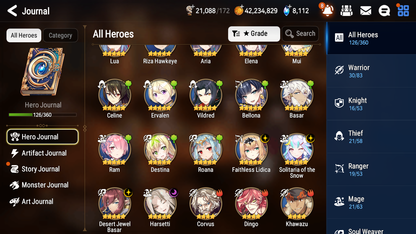 [GLOBAL] [INSTANT] Epic 7 Seven 4ML Harsetti Solitaria Faithless Lidica DJ Desert Jewel Basar + 43ML pulls + 20 Speed + Name Starter Account-Mobile Games Starter