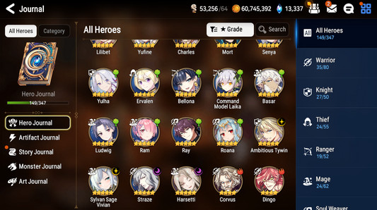 [GLOBAL] [INSTANT] Epic 7 Seven 4ML Harsetti Straze + 69ML pulls 13k skystones 2900 mystics+ Name Starter Account-Mobile Games Starter