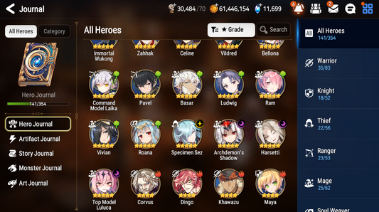 [GLOBAL] [INSTANT] Epic 7 Seven 4ML Harsetti Top Model Luluca Archdemon's Shadow Sez + 63ML pulls 11k skystones 1300 mystics+ Name Starter Account-Mobile Games Starter