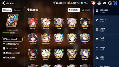 [GLOBAL] [INSTANT] Epic 7 Seven 4ML Lisette Boss Arunka Remnant Violet Apocalypse Ravi + 69ML pulls +2x 20 Speed + Luna Skin + Name Starter Account-Mobile Games Starter