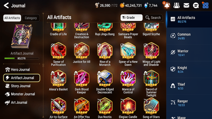 [GLOBAL] [INSTANT] Epic 7 Seven 4ML Lisette Boss Arunka Remnant Violet Apocalypse Ravi + 69ML pulls +2x 20 Speed + Luna Skin + Name Starter Account-Mobile Games Starter