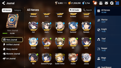[GLOBAL] [INSTANT] Epic 7 Seven 4ML Lisette Dragon Bride Senya Zio Mediator Kawerik + 43ML pulls +2x 20 Speed + Luna Skin + Name Starter Account-Mobile Games Starter