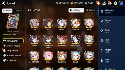 [GLOBAL] [INSTANT] Epic 7 Seven 4ML New Moon Luna Abyssal Yufine Zio Maid Chloe +38ML pulls +20 Speed + Name Starter Account-Mobile Games Starter