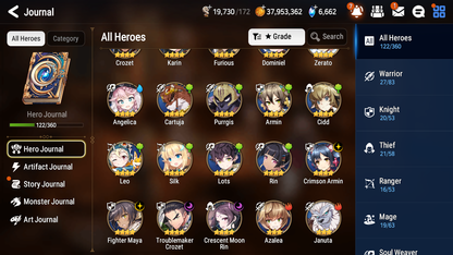 [GLOBAL] [INSTANT] Epic 7 Seven 4ML New Moon Luna Abyssal Yufine Zio Maid Chloe +38ML pulls +20 Speed + Name Starter Account-Mobile Games Starter