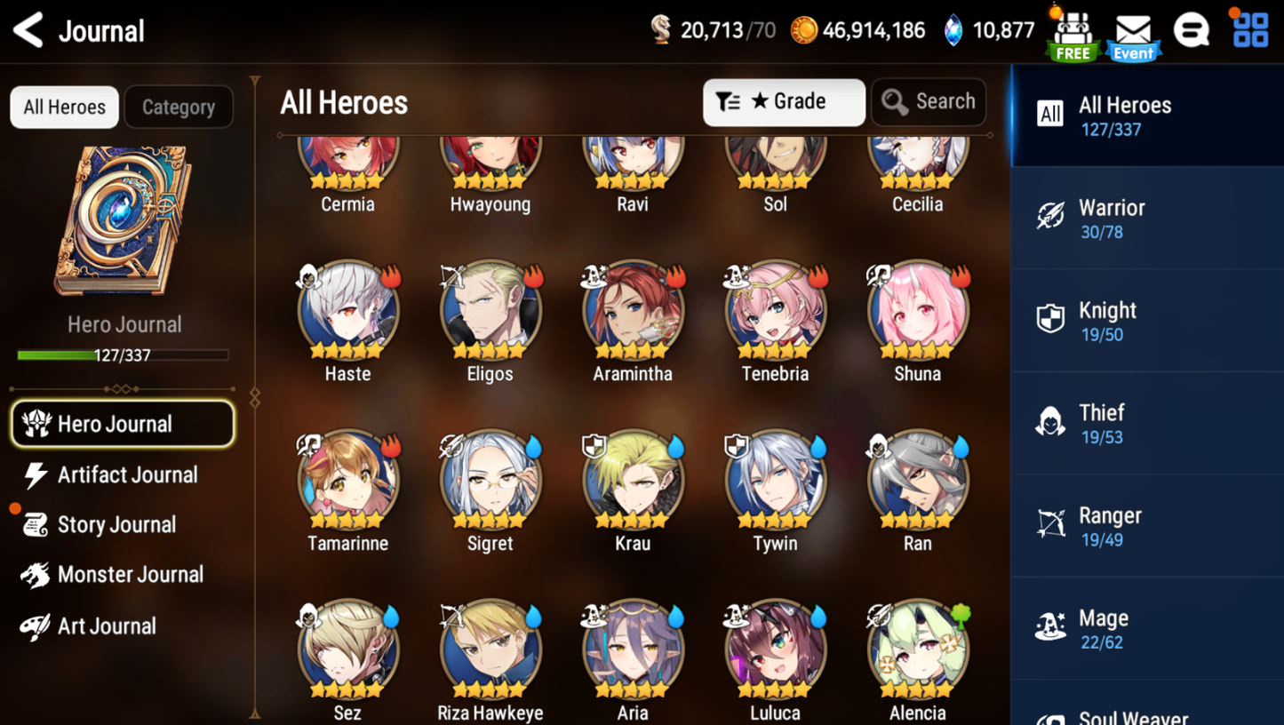 [GLOBAL] [INSTANT] Epic 7 Seven 4ML New Moon Luna Commander Pavel Vivian Maid Chloe +11k Gems + ML pulls Starter Account-Mobile Games Starter