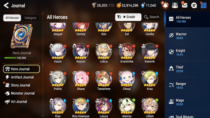 [GLOBAL] [INSTANT] Epic 7 Seven 4ML New Moon Luna Lionheart Cermia Apocalypse Ravi Corvus +11k Gems + 50ML pulls + 20 Speed Starter Account-Mobile Games Starter