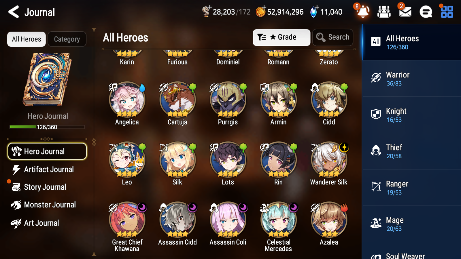 [GLOBAL] [INSTANT] Epic 7 Seven 4ML New Moon Luna Lionheart Cermia Apocalypse Ravi Corvus +11k Gems + 50ML pulls + 20 Speed Starter Account-Mobile Games Starter
