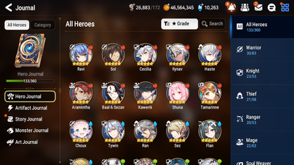 [GLOBAL] [INSTANT] Epic 7 Seven 4ML New Moon Luna Lionheart Cermia Elena Celine Angel Angelica +10k Gems +46ML pulls + 20 Speed Starter Account-Mobile Games Starter