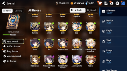[GLOBAL] [INSTANT] Epic 7 Seven 4ML New Moon Luna Lionheart Cermia Elena Celine Angel Angelica +10k Gems +46ML pulls + 20 Speed Starter Account-Mobile Games Starter