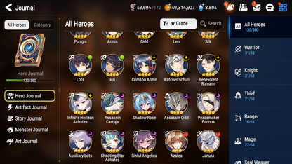 [GLOBAL] [INSTANT] Epic 7 Seven 4ML New Moon Luna Navy Captain Landy Remnant Violet Eternal Wanderer Ludwig+ 58ML pulls +20 Speed +Name Starter Account-Mobile Games Starter