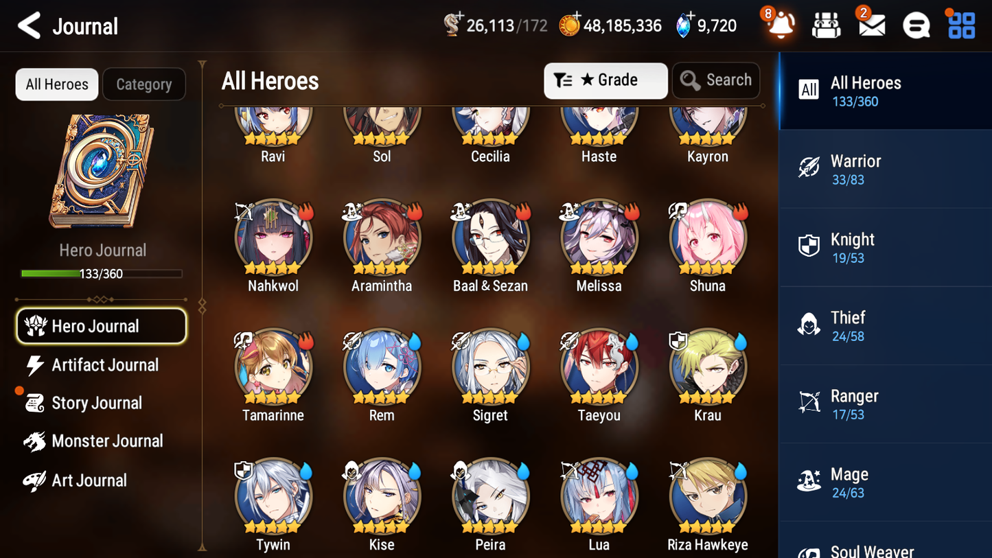 [GLOBAL] [INSTANT] Epic 7 Seven 4ML New Moon Luna Remnant Violet Vivian Briar Witch Iseria Rem +9.7k Gems +47ML pulls + 20 Speed Starter Account-Mobile Games Starter