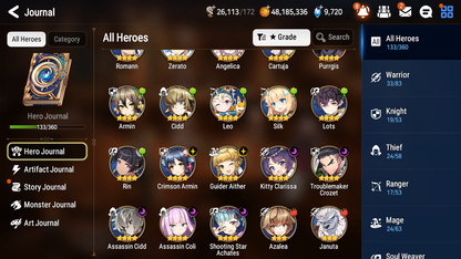 [GLOBAL] [INSTANT] Epic 7 Seven 4ML New Moon Luna Remnant Violet Vivian Briar Witch Iseria Rem +9.7k Gems +47ML pulls + 20 Speed Starter Account-Mobile Games Starter