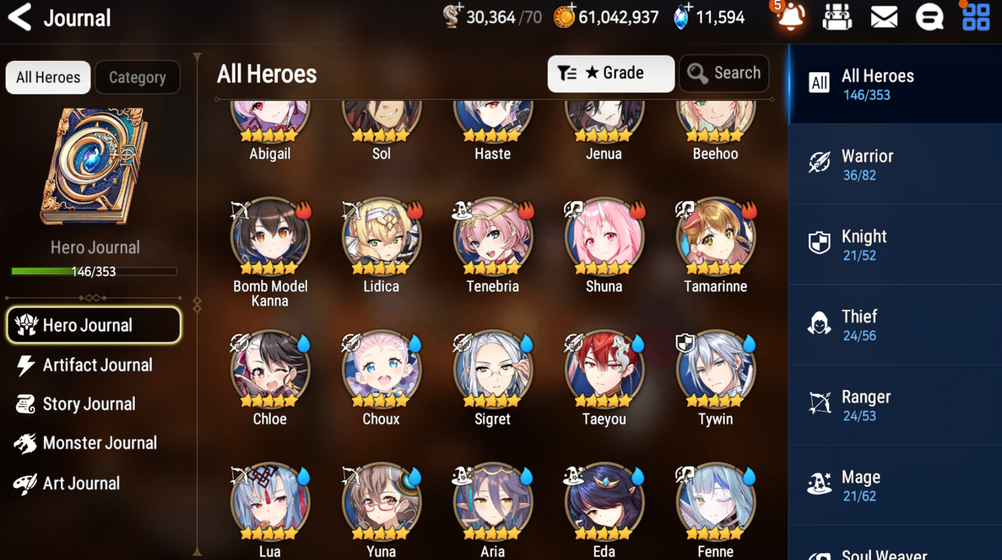[GLOBAL] [INSTANT] Epic 7 Seven 4ML Rinak + Judge Kise Martial Artist Ken Specter Tenebria Top Model Luluca + 63ML pulls 11k skystones 1300 mystics+ Name Starter Account-Mobile Games Starter