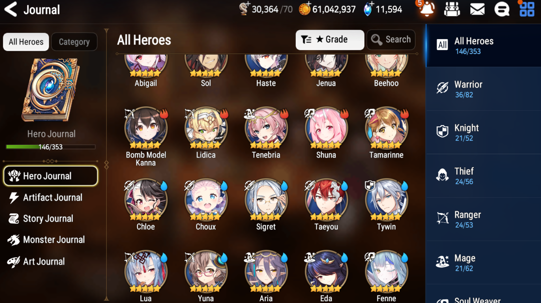 [GLOBAL] [INSTANT] Epic 7 Seven 4ML Rinak + Judge Kise Martial Artist Ken Specter Tenebria Top Model Luluca + 63ML pulls 11k skystones 1300 mystics+ Name Starter Account-Mobile Games Starter