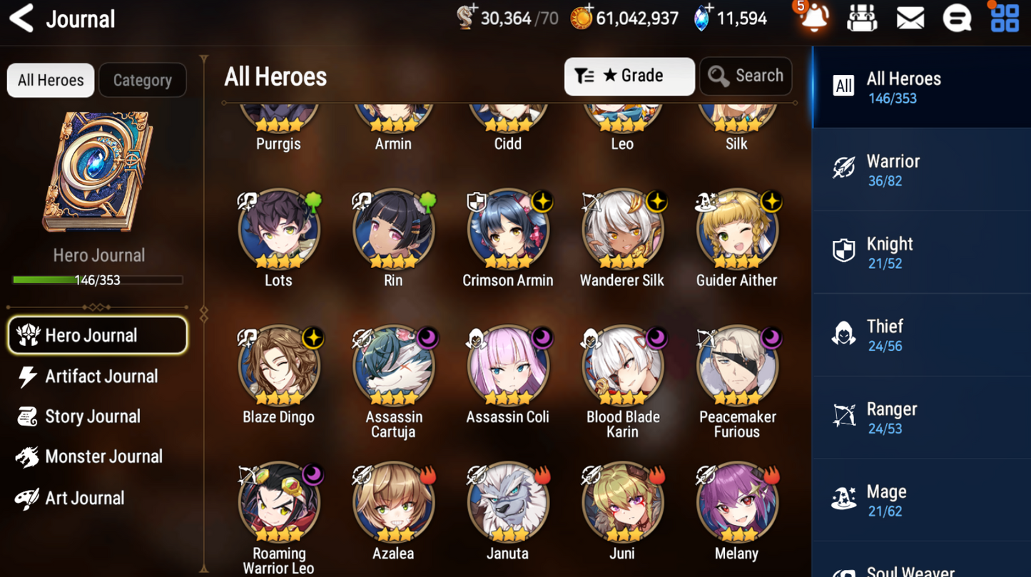 [GLOBAL] [INSTANT] Epic 7 Seven 4ML Rinak + Judge Kise Martial Artist Ken Specter Tenebria Top Model Luluca + 63ML pulls 11k skystones 1300 mystics+ Name Starter Account-Mobile Games Starter