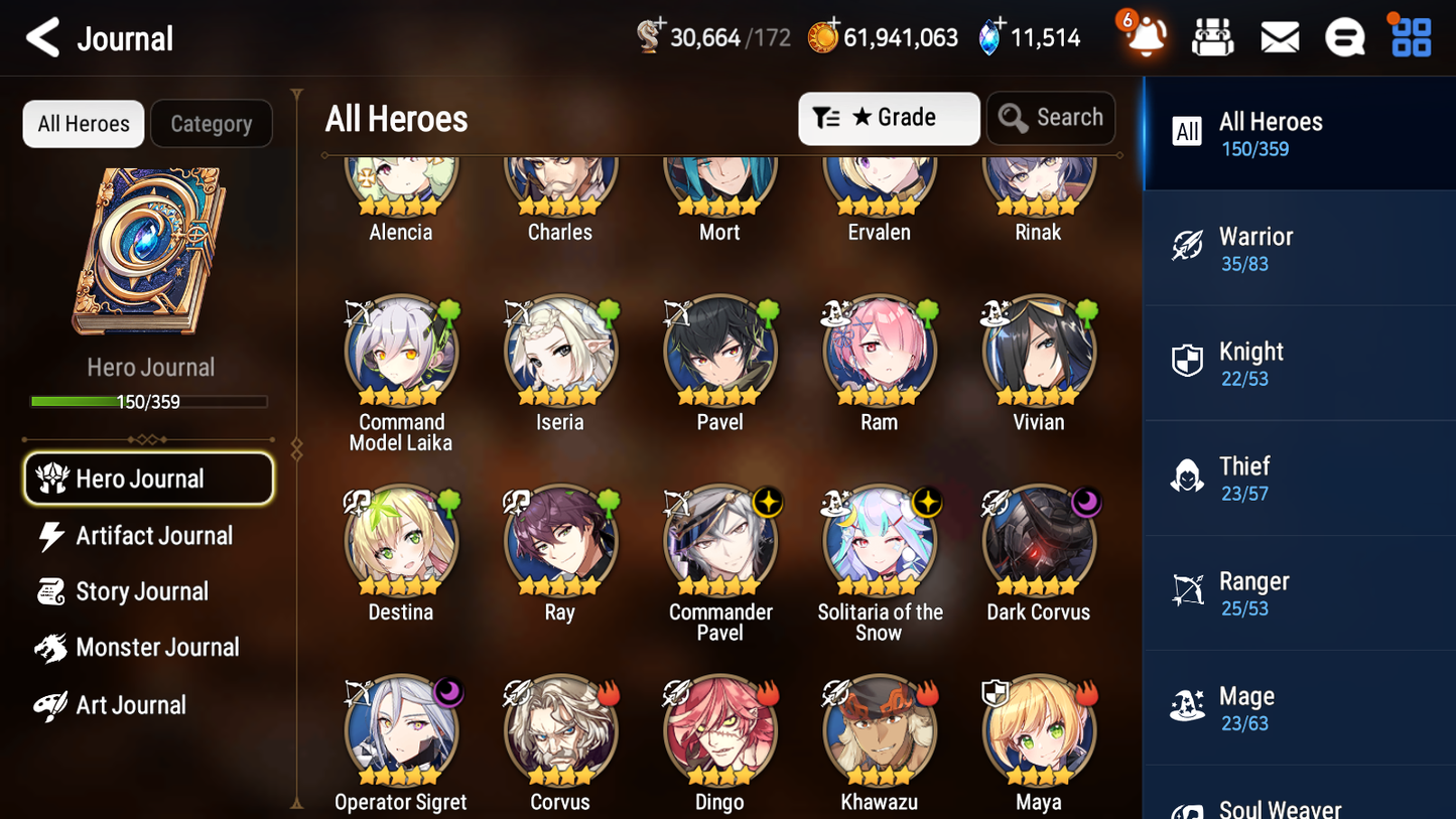 [GLOBAL] [INSTANT] Epic 7 Seven 4ML Rinak + Solitaria of the Snow Dark Corvus Operator Sigret Pavel + 77ML pulls 11k skystones 1300 mystics+20 Speed+ Name Starter Account-Mobile Games Starter