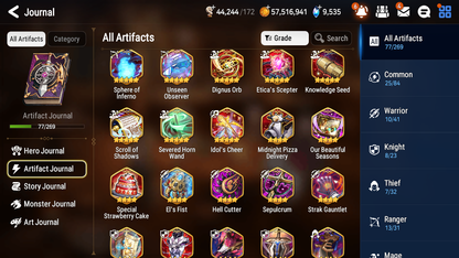 [GLOBAL] [INSTANT] Epic 7 Seven 4ML Salome Abyssal Yufine Requiem Roana Ken + 63ML pulls 9k skystones mystics+ 20 Speed + 4 Sets Gear + Name Starter Account-Mobile Games Starter