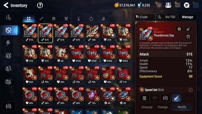 [GLOBAL] [INSTANT] Epic 7 Seven 4ML Salome Abyssal Yufine Requiem Roana Ken + 63ML pulls 9k skystones mystics+ 20 Speed + 4 Sets Gear + Name Starter Account-Mobile Games Starter