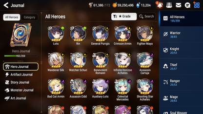 [GLOBAL] [INSTANT] Epic 7 Seven 4ML Sea Phantom Politis Lionheart Cermia Chloe Archdemon's Shadow+ 83ML pulls 13k skystones 2500 mystics+20 Speed + Name Starter Account-Mobile Games Starter