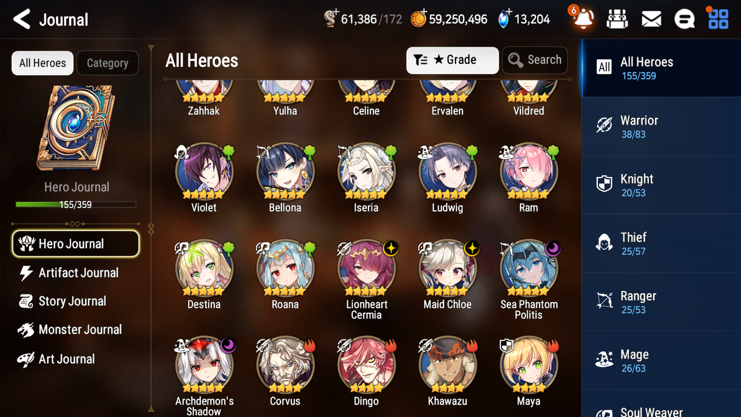 [GLOBAL] [INSTANT] Epic 7 Seven 4ML Sea Phantom Politis Lionheart Cermia Chloe Archdemon's Shadow+ 83ML pulls 13k skystones 2500 mystics+20 Speed + Name Starter Account-Mobile Games Starter