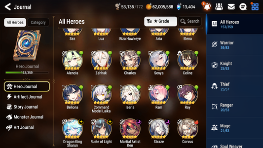[GLOBAL] [INSTANT] Epic 7 Seven 4ML Tori Straze Ken Ruele Sharun + 83ML pulls 13k skystones 2600 mystics+ 20 Speed +Name Starter Account-Mobile Games Starter