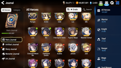 [GLOBAL] [INSTANT] Epic 7 Seven 4ML+5 limited New Moon Luna Apocalypse Ravi Pirate Flan Tywin + ML pulls Starter Account-Mobile Games Starter