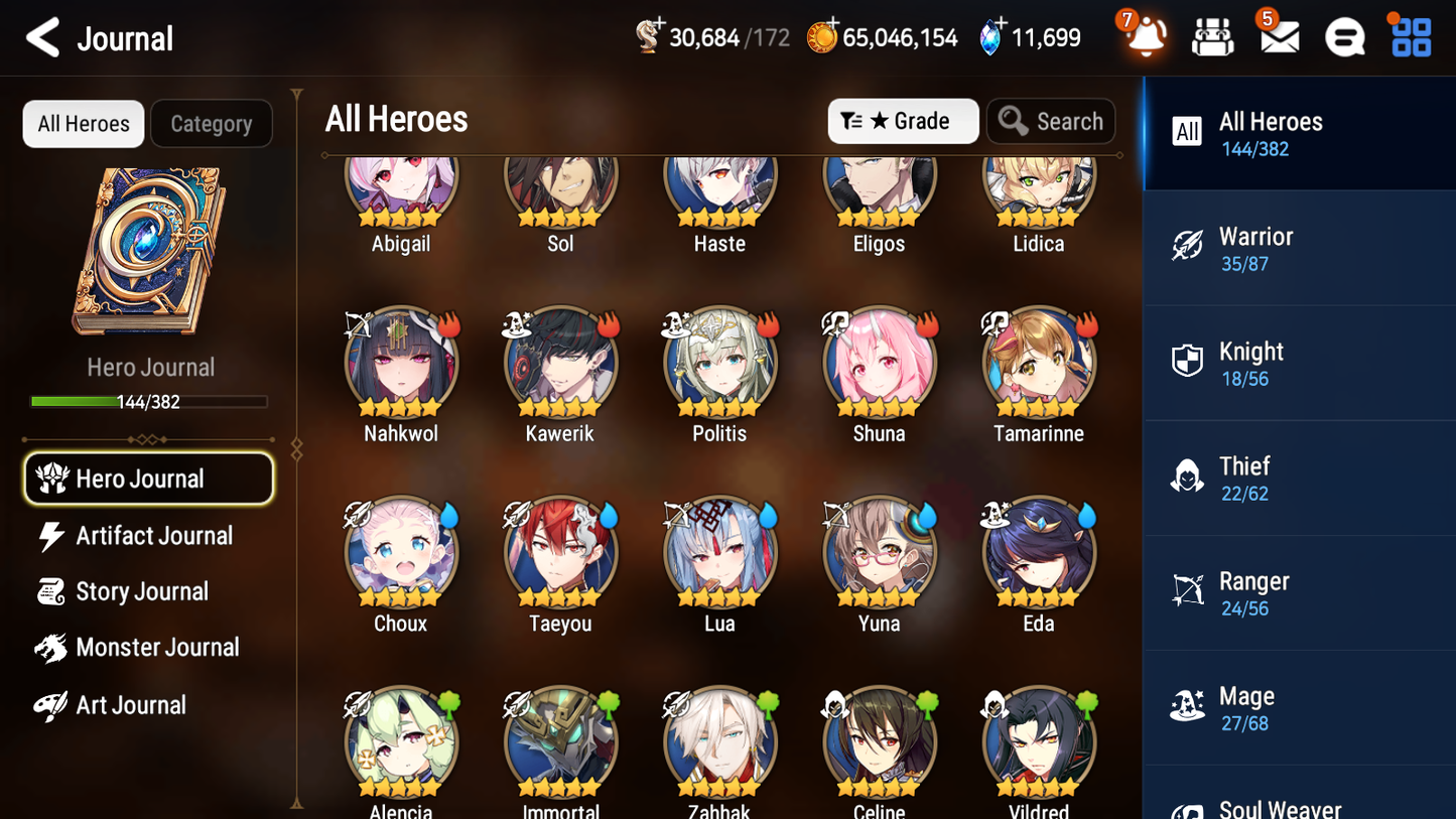 [GLOBAL] [INSTANT] Epic 7 Seven 5ML 1LIM Harsetti Top Model Luluca Archdemon's Shadow Sez Summer Fumyr + 77ML pulls 11k skystones mystics+ 20 Speed + 4 Sets Gear +Name Starter Account-Mobile Games Starter