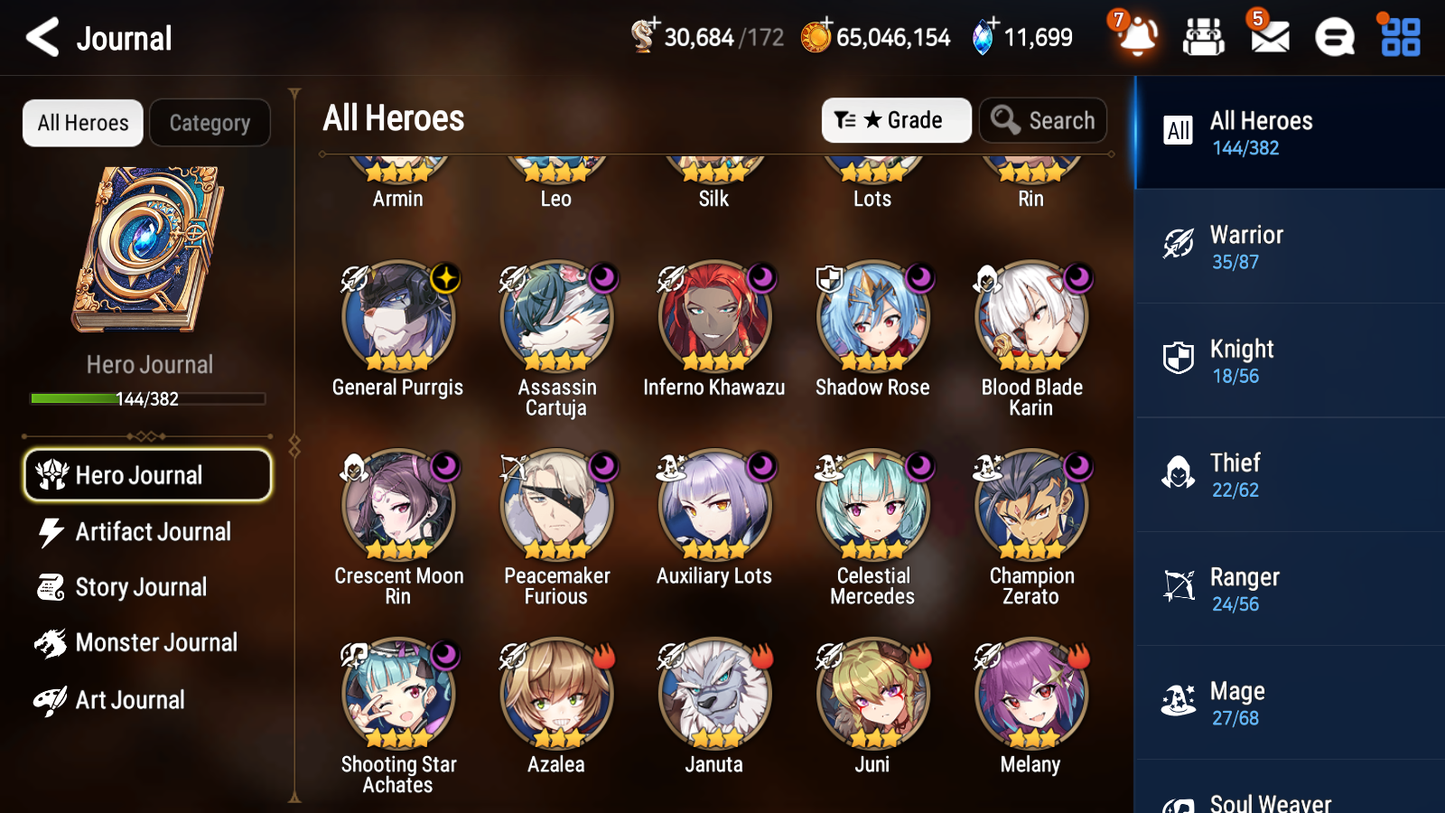 [GLOBAL] [INSTANT] Epic 7 Seven 5ML 1LIM Harsetti Top Model Luluca Archdemon's Shadow Sez Summer Fumyr + 77ML pulls 11k skystones mystics+ 20 Speed + 4 Sets Gear +Name Starter Account-Mobile Games Starter