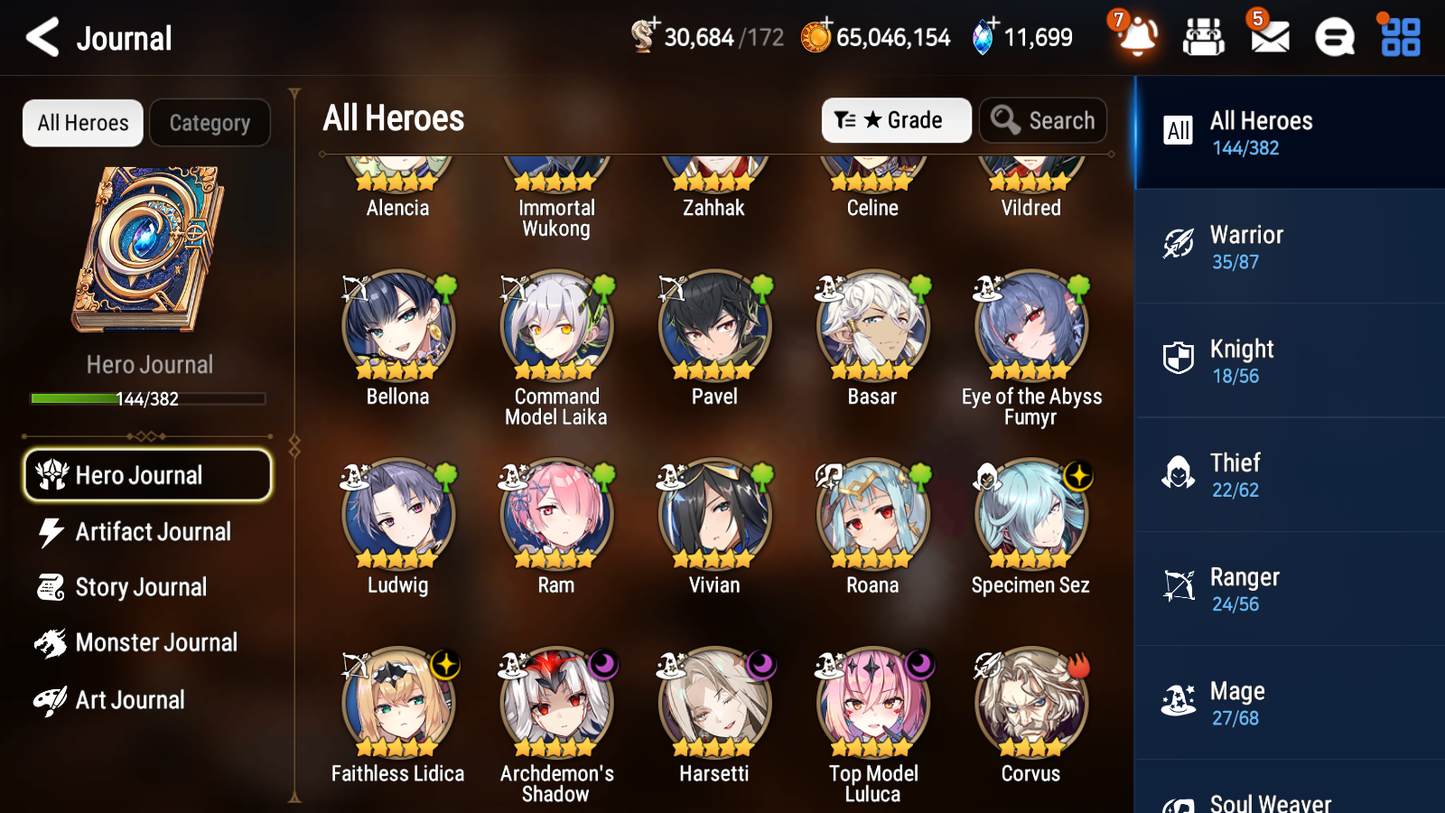[GLOBAL] [INSTANT] Epic 7 Seven 5ML 1LIM Harsetti Top Model Luluca Archdemon's Shadow Sez Summer Fumyr + 77ML pulls 11k skystones mystics+ 20 Speed + 4 Sets Gear +Name Starter Account-Mobile Games Starter