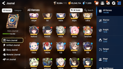[GLOBAL] [INSTANT] Epic 7 Seven 5ML 1LIM Harsetti Top Model Luluca Archdemon's Shadow Sez Summer Fumyr + 77ML pulls 11k skystones mystics+ 20 Speed + 4 Sets Gear +Name Starter Account-Mobile Games Starter