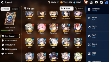 [GLOBAL] [INSTANT] Epic 7 Seven 5ML Abyssal Yufine Maid Chloe Solitaria Designer Lilibet Eternal Ludwig Angel Angelica+ 63ML pulls 11k skystones 1300 mystics+ Name Starter Account-Mobile Games Starter