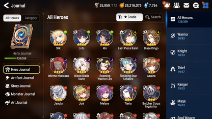 [GLOBAL] [INSTANT] Epic 7 Seven 4ML Boss Arunka Conqueror Lilias Judge Kise Elena Mediator Kawerik+ 55ML pulls + 20 Speed + Name Starter Account-Mobile Games Starter