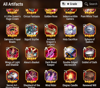 [GLOBAL] [INSTANT] Epic 7 Seven 4ML Boss Arunka Conqueror Lilias Judge Kise Elena + ML pulls + Name Starter Account-Mobile Games Starter