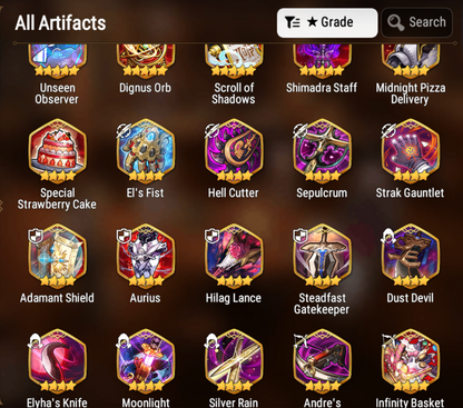 [GLOBAL] [INSTANT] Epic 7 Seven 4ML Boss Arunka Conqueror Lilias Judge Kise Elena + ML pulls + Name Starter Account-Mobile Games Starter