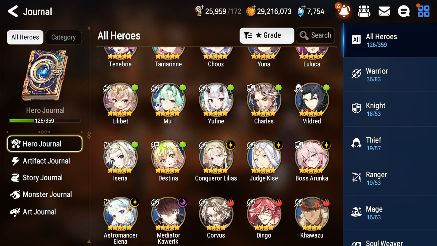[GLOBAL] [INSTANT] Epic 7 Seven 4ML Boss Arunka Conqueror Lilias Judge Kise Elena Mediator Kawerik+ 55ML pulls + 20 Speed + Name Starter Account-Mobile Games Starter