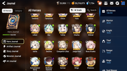 [GLOBAL] [INSTANT] Epic 7 Seven 4ML Boss Arunka Conqueror Lilias Judge Kise Elena Mediator Kawerik+ 55ML pulls + 20 Speed + Name Starter Account-Mobile Games Starter