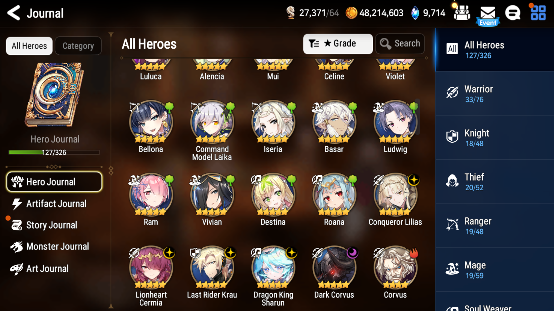 [GLOBAL] [INSTANT] Epic 7 Seven 5ML Conqueror Lilias Dragon King Sharun Lionheart Cermia Last Rider Krau Dark Corvus + ML pulls Starter Account-Mobile Games Starter