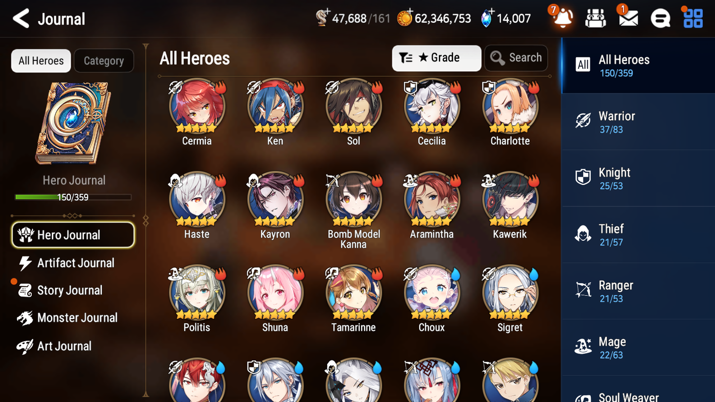 [GLOBAL] [INSTANT] Epic 7 Seven 5ML Dragon Bride Senya Abyssal Yufine Ray + 83ML pulls 13k skystones +20 Speed +Name Starter Account-Mobile Games Starter