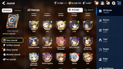 [GLOBAL] [INSTANT] Epic 7 Seven 5ML Dragon Bride Senya Abyssal Yufine Ray + 83ML pulls 13k skystones +20 Speed +Name Starter Account-Mobile Games Starter