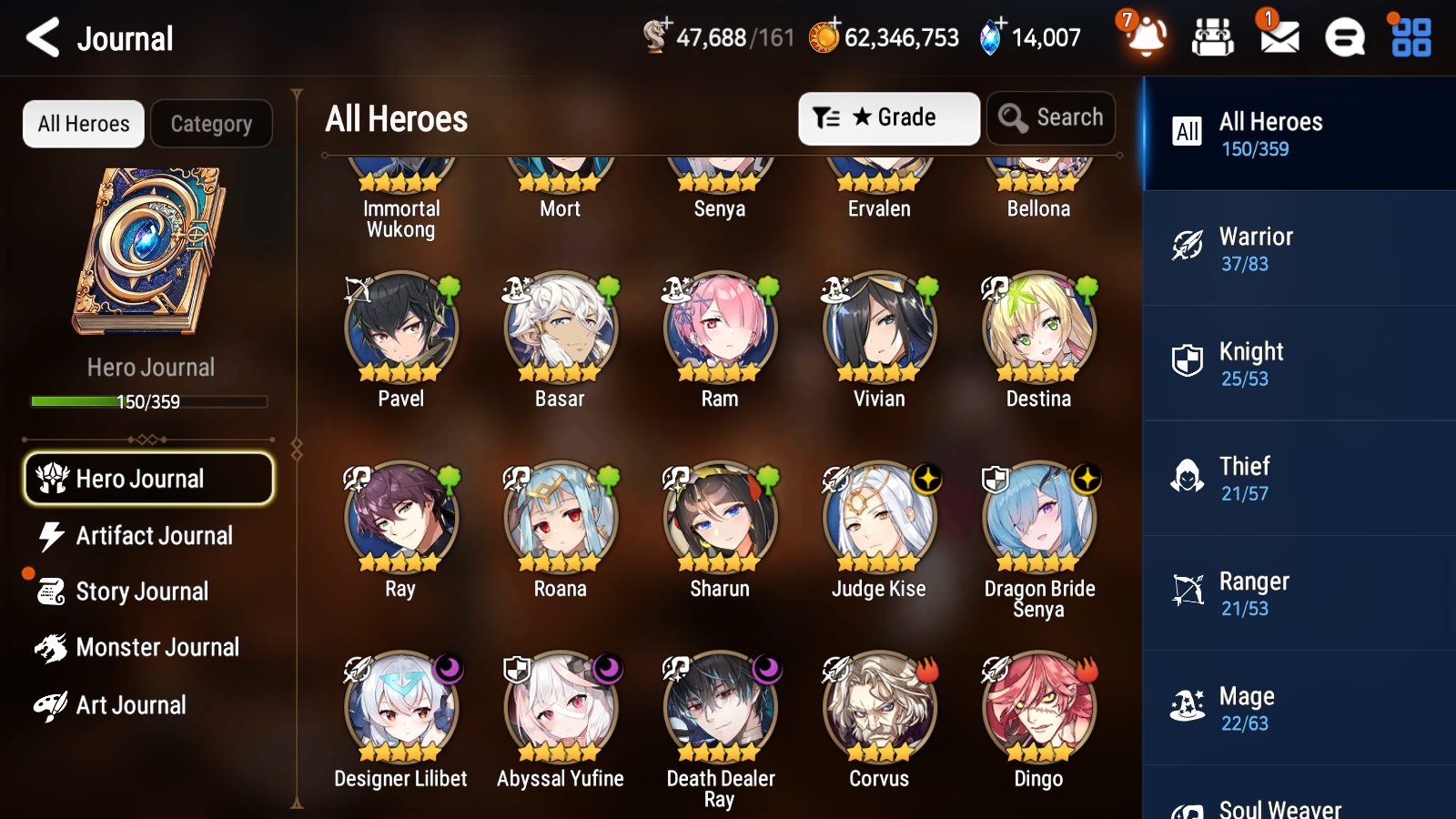 [GLOBAL] [INSTANT] Epic 7 Seven 5ML Dragon Bride Senya Abyssal Yufine Ray + 83ML pulls 13k skystones +20 Speed +Name Starter Account-Mobile Games Starter