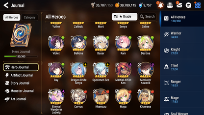 [GLOBAL] [INSTANT] Epic 7 Seven 5ML Dragon Bride Senya Mediator Kawerik Ludwig + 60ML pulls + 20 Speed + Name Starter Account-Mobile Games Starter