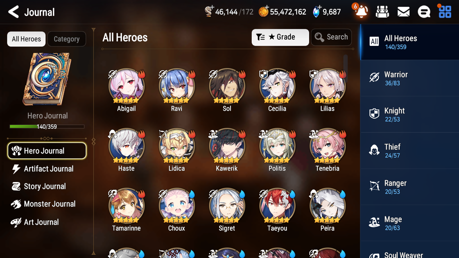 [GLOBAL] [INSTANT] Epic 7 Seven 5ML Empyrean Ilynav Abyssal Yufine Faithless Lidica Requiem Roana Charles + 63ML pulls 9k skystones 1250 mystics+20 Speed + Name Starter Account-Mobile Games Starter