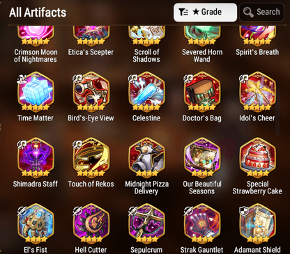 [GLOBAL] [INSTANT] Epic 7 Seven 5ML Empyrean Ilynav Abyssal Yufine Faithless Lidica Requiem Roana Charles + 63ML pulls 9k skystones 1250 mystics+20 Speed + Name Starter Account-Mobile Games Starter