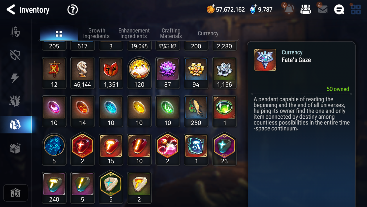 [GLOBAL] [INSTANT] Epic 7 Seven 5ML Empyrean Ilynav Abyssal Yufine Faithless Lidica Requiem Roana Charles + 63ML pulls 9k skystones mystics+20 Speed + 4 Sets Gear + Name Starter Account-Mobile Games Starter