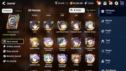 [GLOBAL] [INSTANT] Epic 7 Seven 5ML Empyrean Ilynav Conqueror Lilias Celine Eternal Wanderer Ludwig + 82ML pulls 13k skystones 3000 mystics+20 Speed + Name Starter Account-Mobile Games Starter